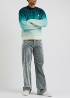 Casablanca Peach Straight-leg Brushed Jeans Grey