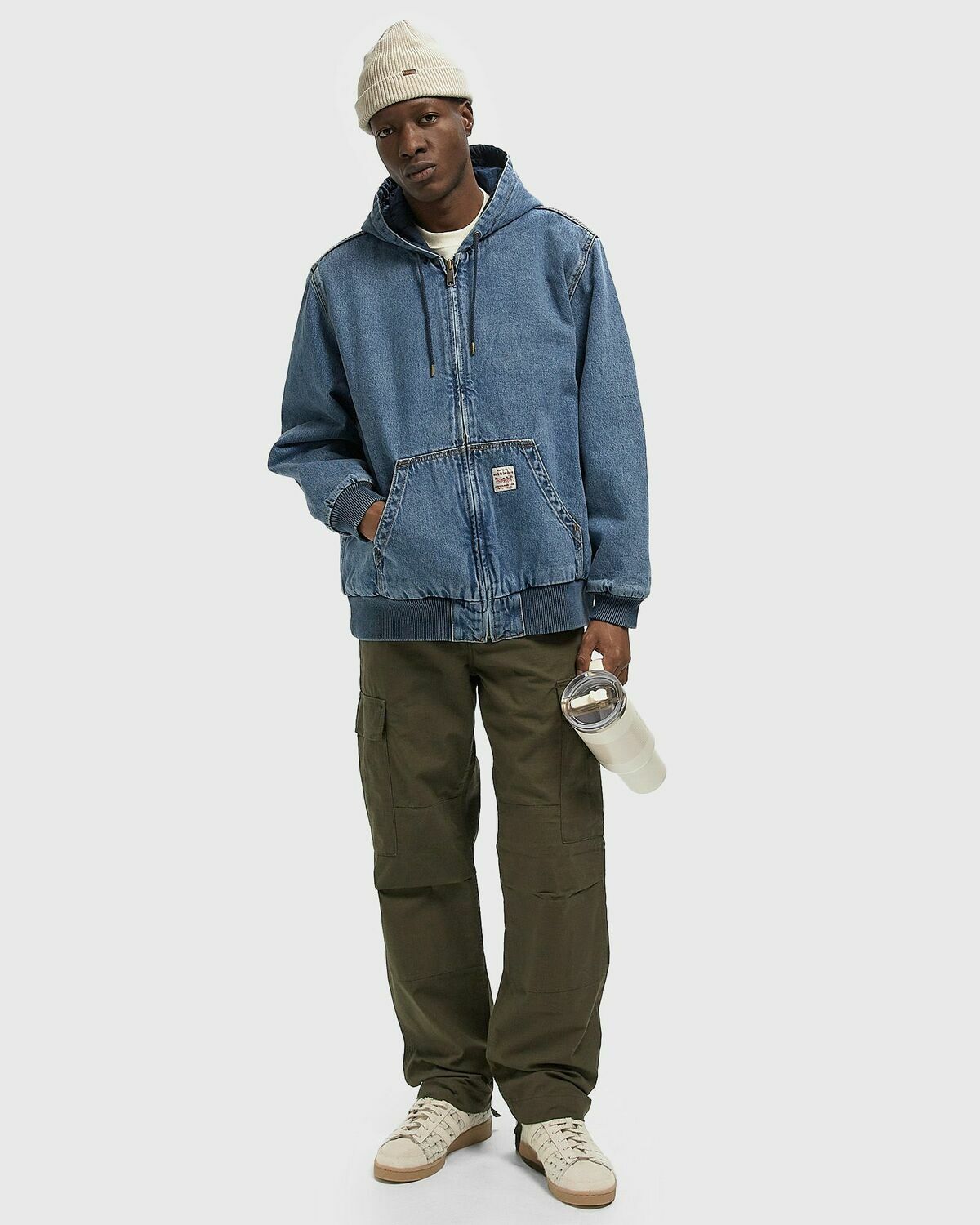 Levis POTRERO DENIM HOODY Blue Mens Denim Jacket