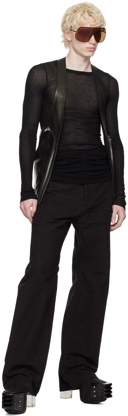 Rick Owens Black Bauhaus Leather Vest
