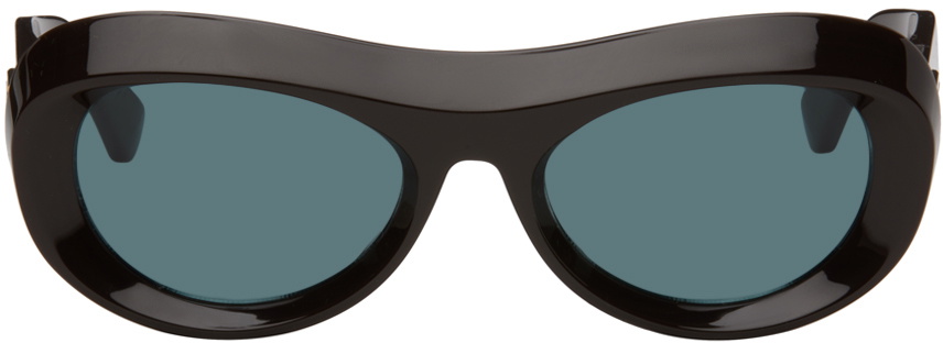 Bottega Veneta Brown Scoop Round Acetate Sunglasses Bottega  display picture 1