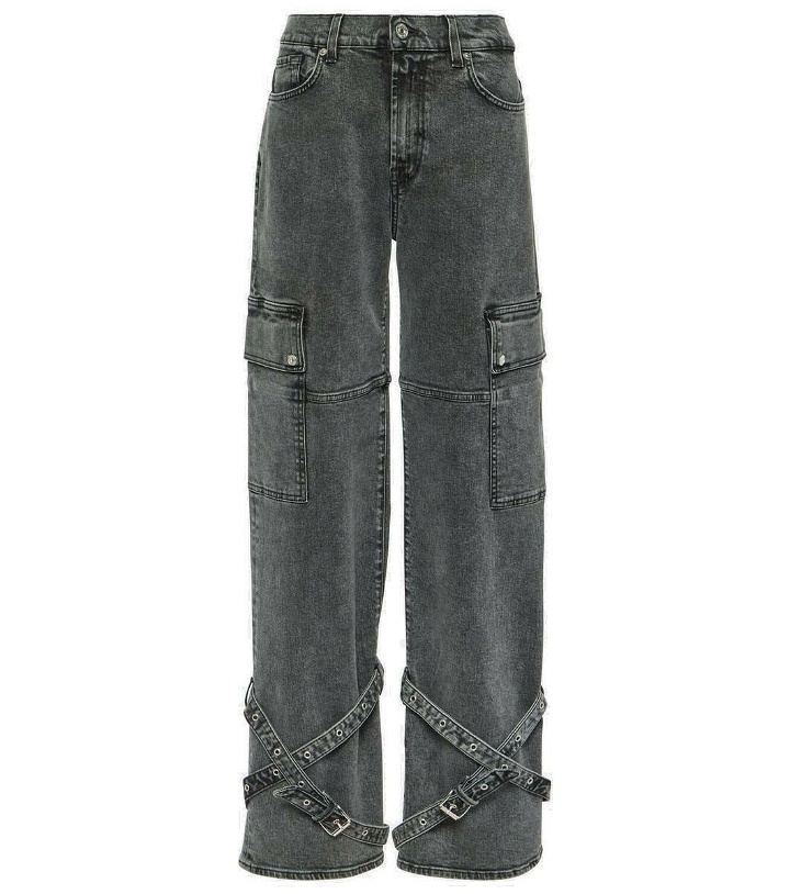 Photo: 7 For All Mankind x Chiara Biasi Belted Cargo low-rise cargo jeans