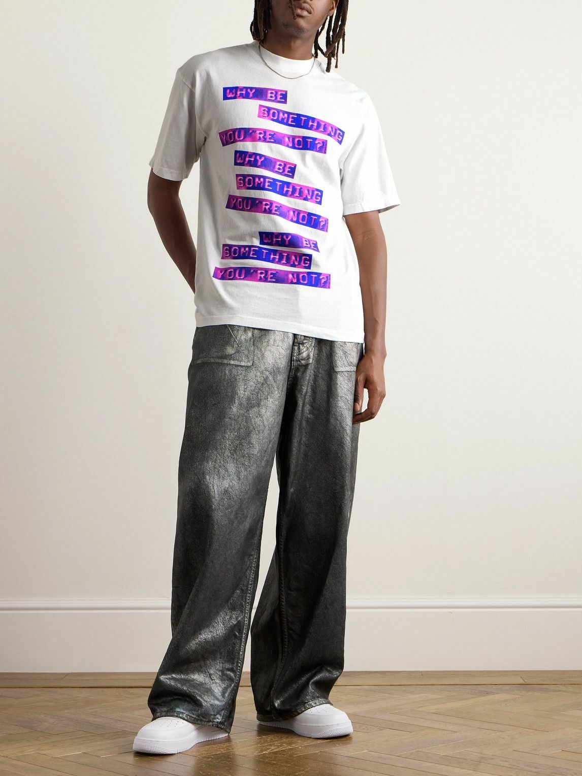 Stray Rats - Printed Cotton-Jersey T-Shirt - White Stray Rats