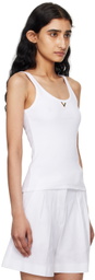 Valentino White V Tank Top