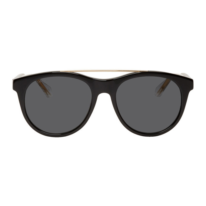 Photo: Gucci Black Anima Decor Sporty Sunglasses