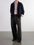 ATON - Silk And Wool-Blend Fleece Jacket - Black