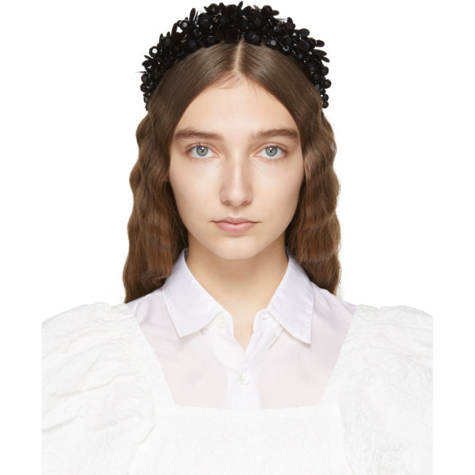 Simone Rocha Black Crystal Chunky Tiara Simone Rocha