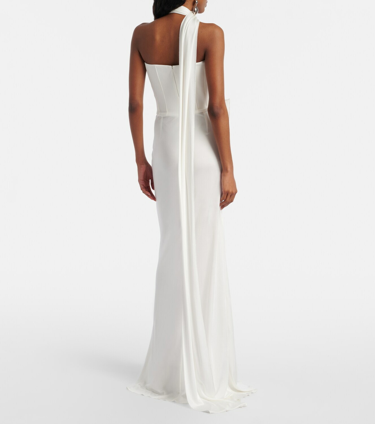 David Koma Embellished bustier gown