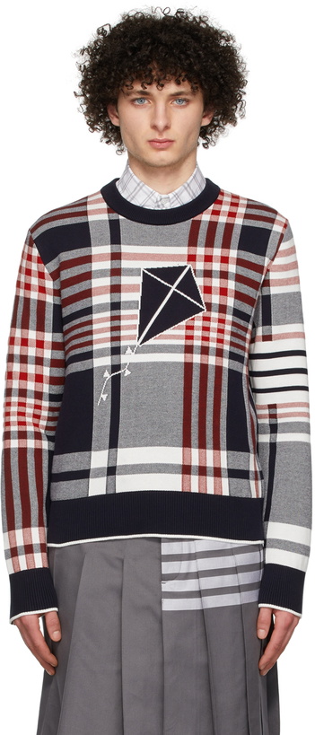 Photo: Thom Browne Multicolor 4-Bar Kite Sweater