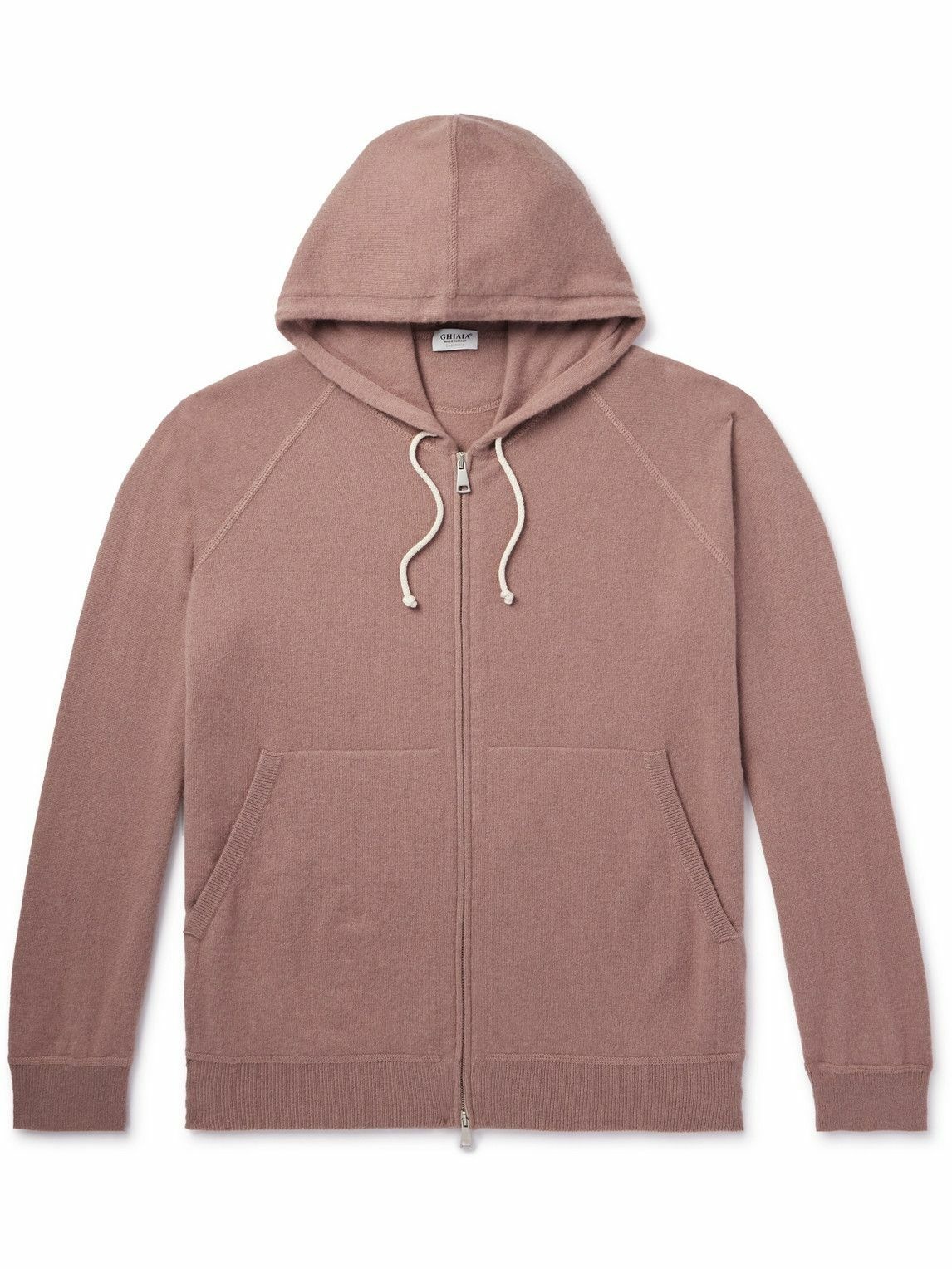 Ghiaia Cashmere - Cashmere Zip-Up Hoodie - Pink Ghiaia Cashmere
