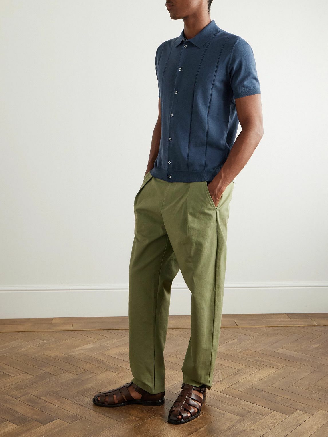Baracuta - Horatio Striped Cotton Shirt - Blue