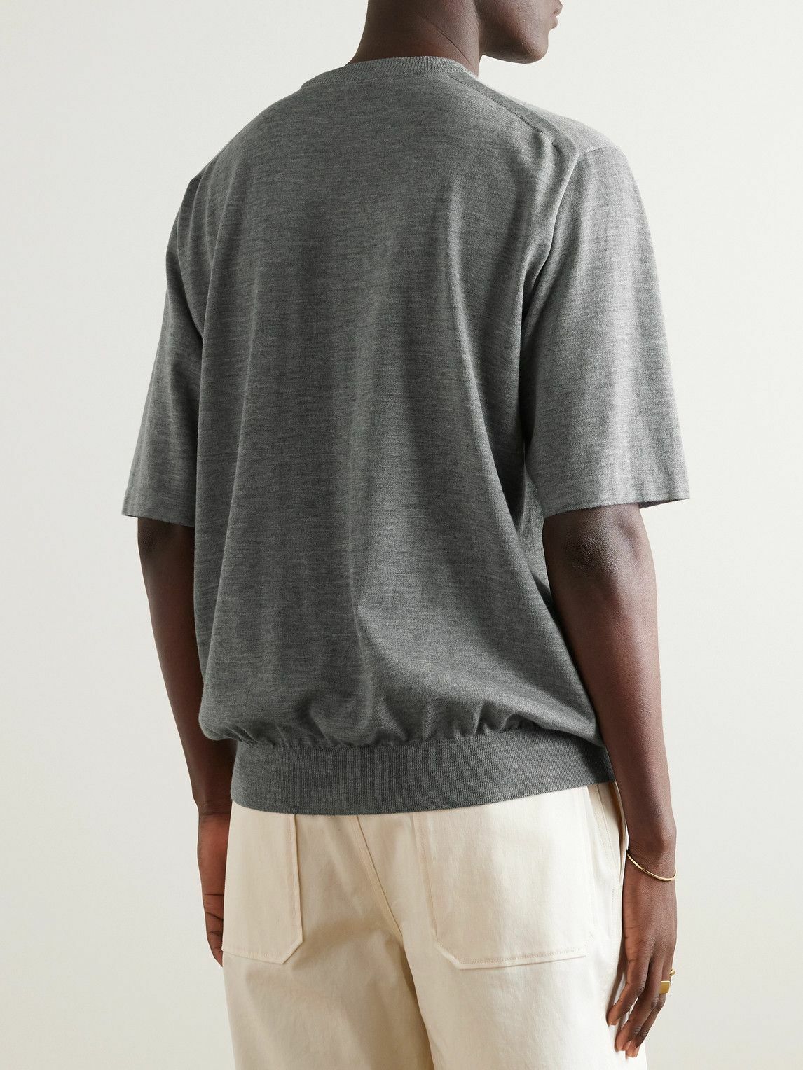 Auralee - Cashmere T-Shirt - Gray Auralee