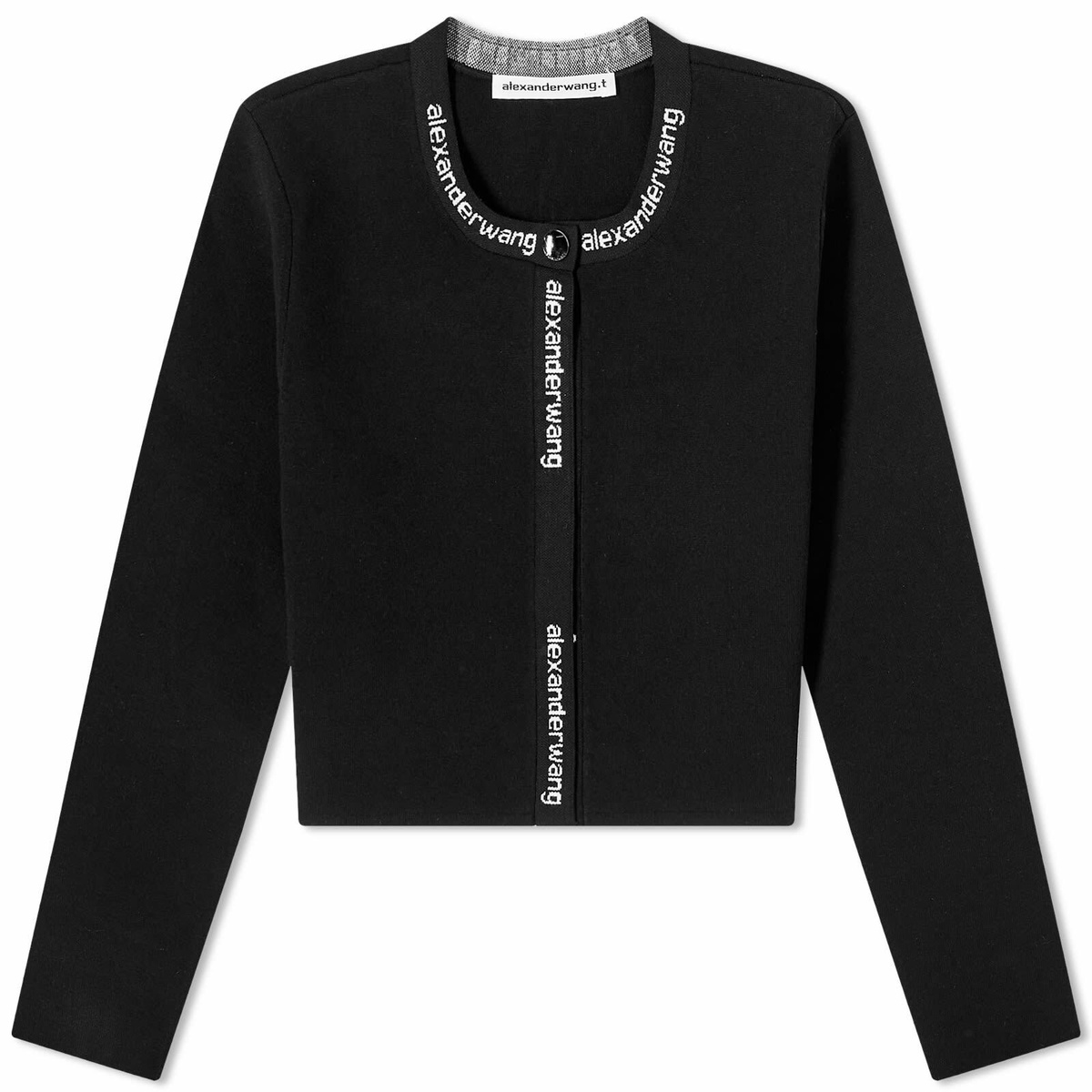 Alexander Wang Women's Cropped Cardigan in Black Alexander Wang