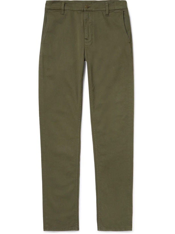 Photo: Nudie Jeans - Easy Alvin Slim-Fit Organic Cotton-Blend Trousers - Green