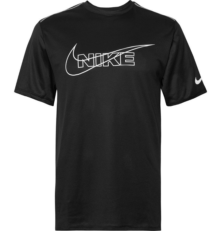 Photo: Nike Running - Logo-Print Breathe Dri-FIT Mesh T-Shirt - Black