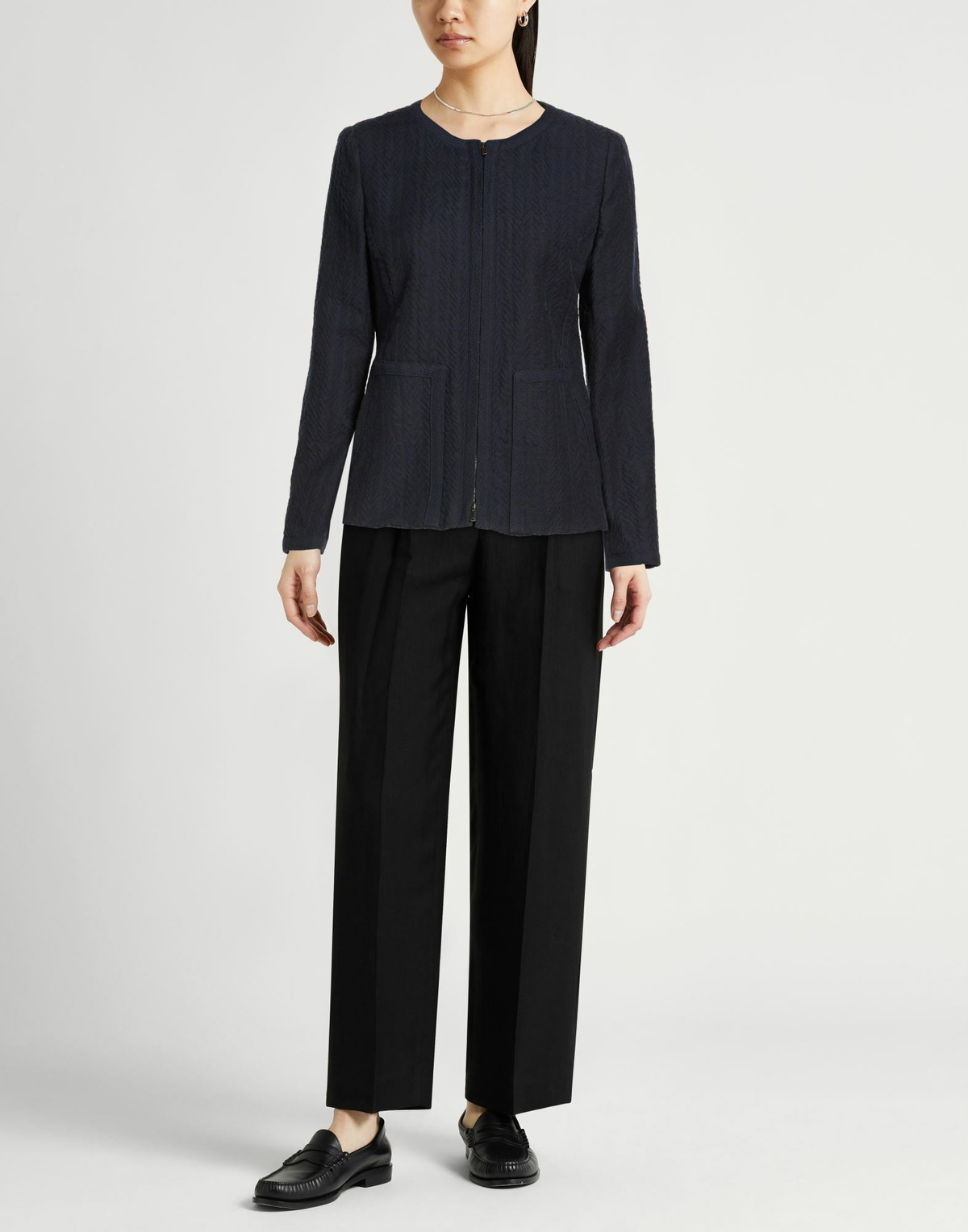 Emporio Armani Womens Jacket Midnight in Blue