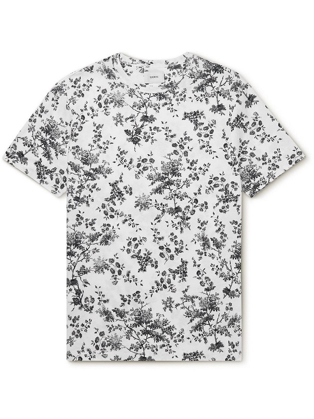 Photo: ERDEM - Printed Cotton-Jersey T-Shirt - White