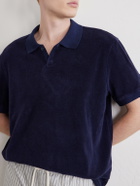 Orlebar Brown - Bruno Cotton-Terry Polo Shirt - Blue