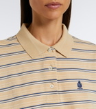 Prada Logo striped cotton piqué polo shirt