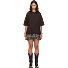 Acne Studios Brown & Green Layered T-shirt Minidress