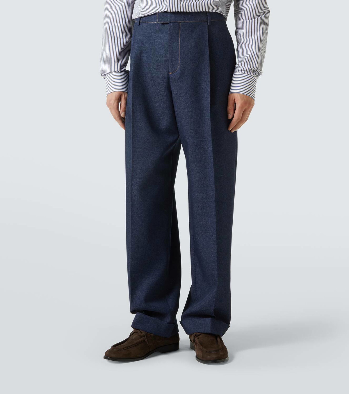 Bottega Veneta Wool drill wide-leg pants Bottega Veneta