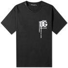 Dolce & Gabbana Men's Catwalk Embroided Logo T-Shirt in Black