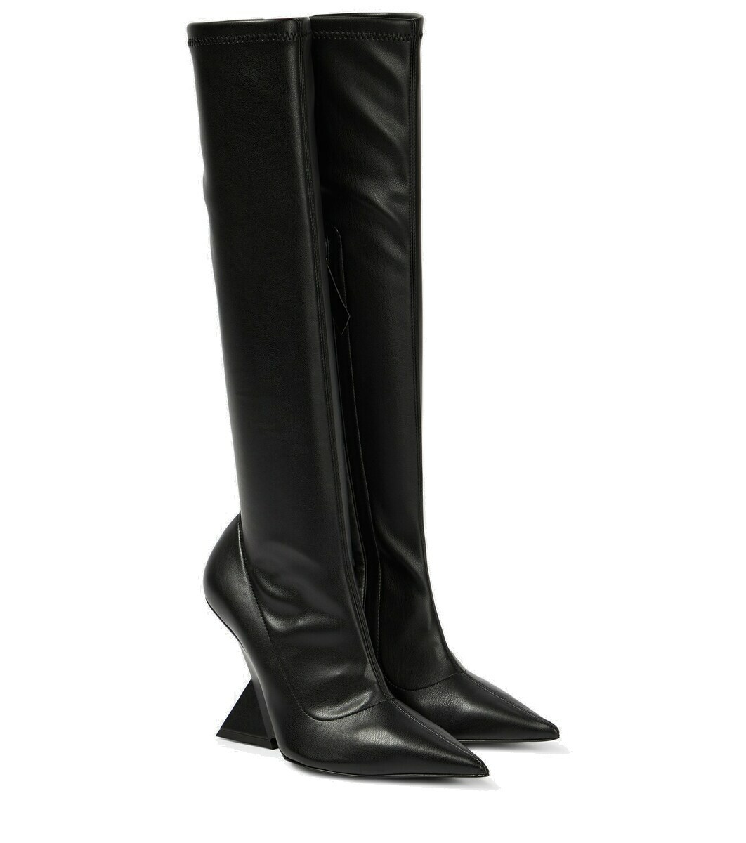 ロングブーツ THE ATTICO Black leather Lea boots Rea leather knee-high boots in black - The Attico | Mytheresa
