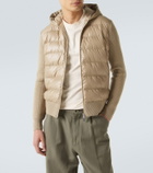 Moncler Tricot down-paneled virgin wool cardigan