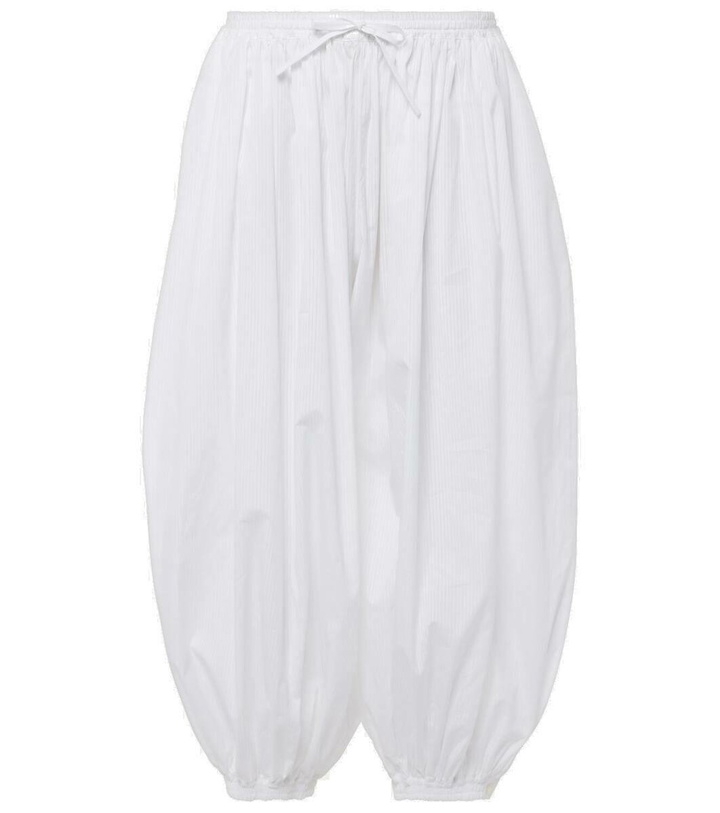 Photo: Alaïa Pleated cotton poplin wide-leg pants