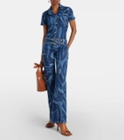 Pucci Marmo-printed denim jumpsuit