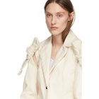 Roberts | Wood Off-White Twill Removable Sleeves Blazer