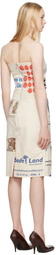 Marine Serre Beige Regenerated Tote Bags Bustier Midi Dress