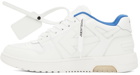 Off-White White & Blue Out Of Office 'OOO' Sneakers