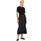 Simone Rocha Black Cropped Pointelle T-shirt
