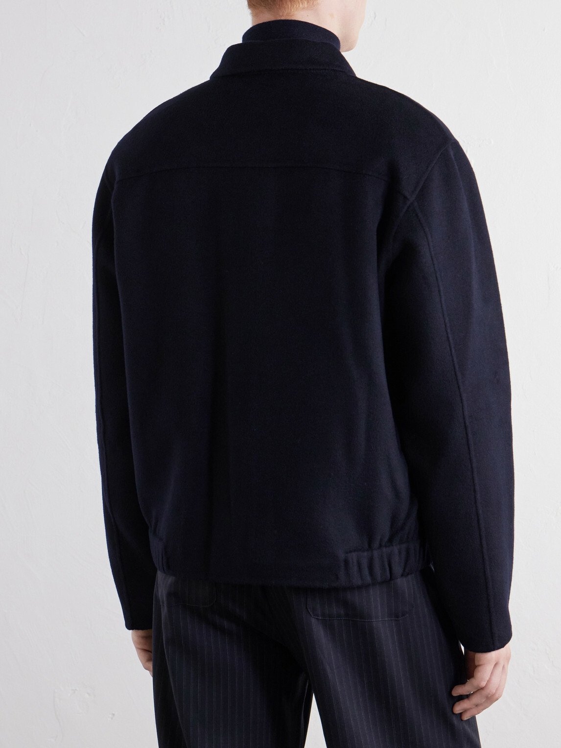 NN07 - Arlo 8447 Wool-Blend Felt Jacket - Blue