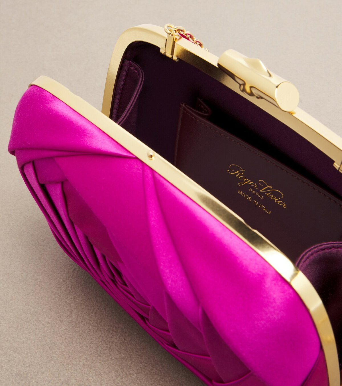 Roger Vivier Rose Vivier satin clutch