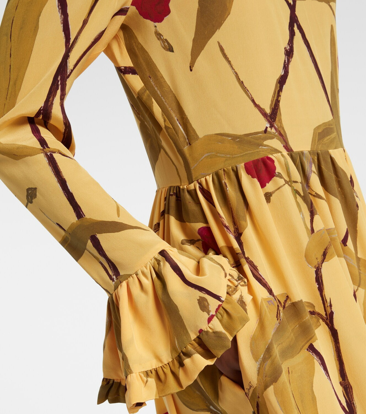La DoubleJ Visconti silk crêpe de chine maxi dress