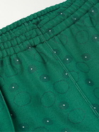 Needles - Logo-Embroidered Jersey-Jacquard Track Pants - Green