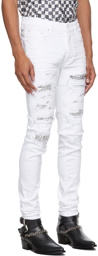 AMIRI White Bandana Thrasher Jeans