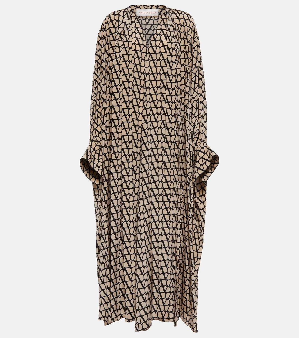 ワンピース VALENTINO Valentino 'Toile Iconographe' dress VALENTINO ICONOGRAPHE TOILE DRESS BEIGE NERO NEW SEASON