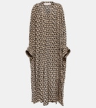 Valentino Toile Iconographe printed silk kaftan dress