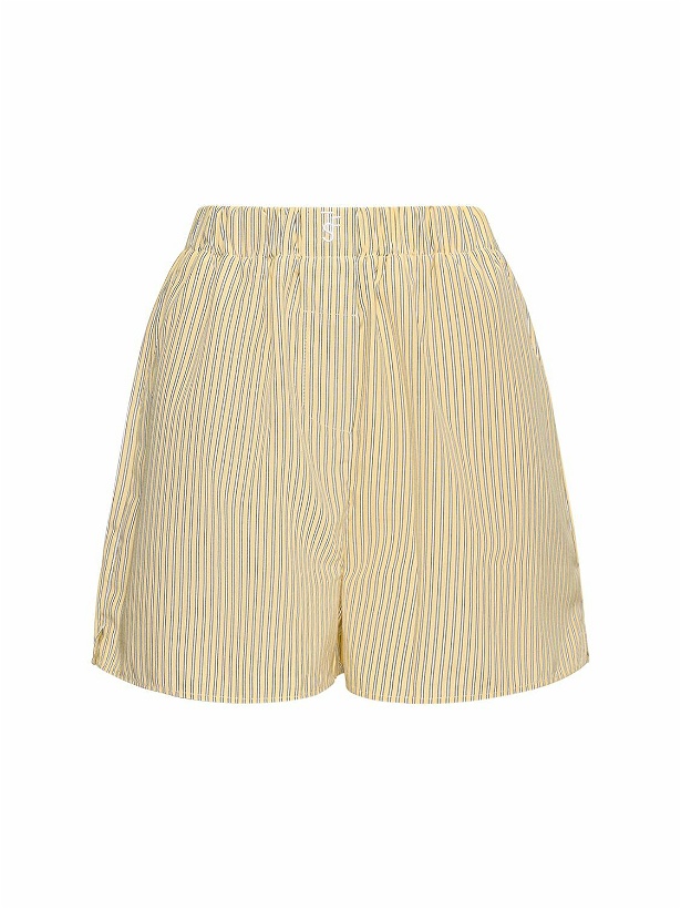Photo: THE FRANKIE SHOP - Lui Cotton Blend Oxford Shorts