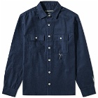 Reese Cooper Men's Flannel Button Down Shirt in Navy Blue