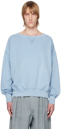 Maison Margiela Blue Dropped Shoulder Sweatshirt