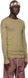 Rick Owens DRKSHDW Khaki Scarification Long Sleeve T-Shirt