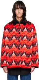 Meryll Rogge Red Quilted Coat