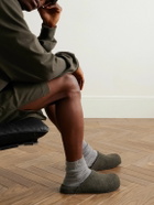 Rick Owens - Granola Melton Wool Mules - Green