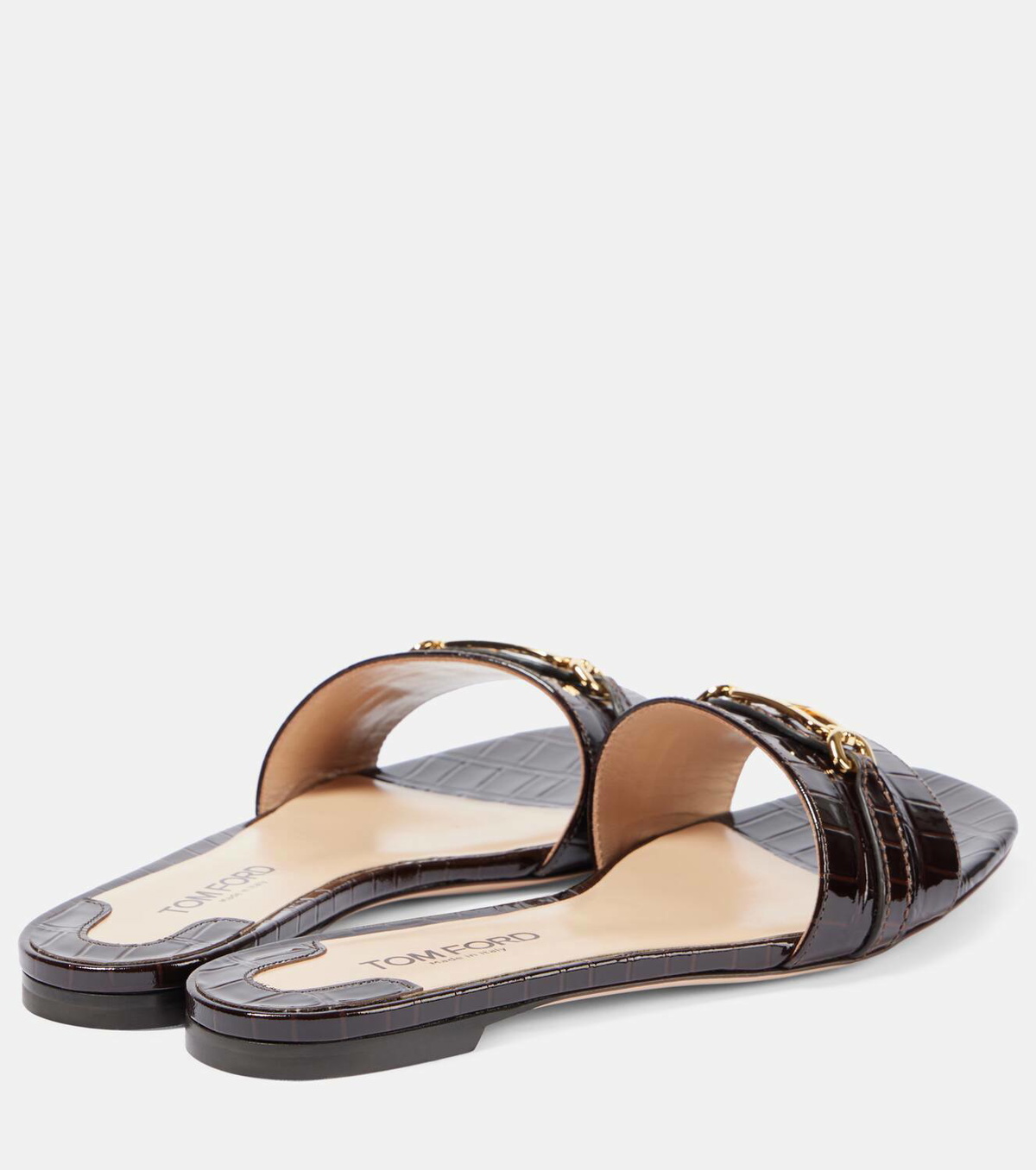 Tom Ford Whitney croc-effect leather slides