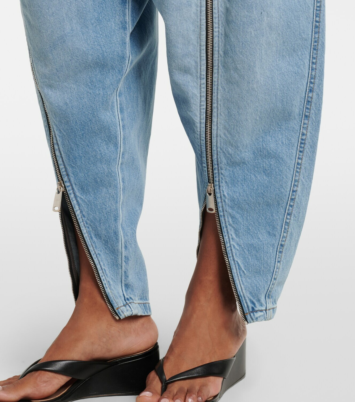 Coperni Front-slit balloon jeans