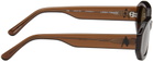 The Attico Brown Linda Farrow Edition Irene Sunglasses