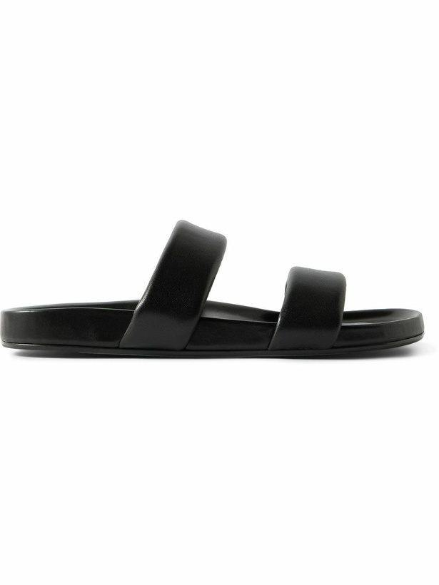 Photo: SAINT LAURENT - Nichols Leather Slides - Black